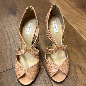 LK Bennett beige leather pumps